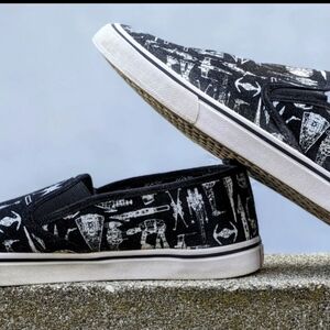 Star Wars Black and White Slip-On Sneakers